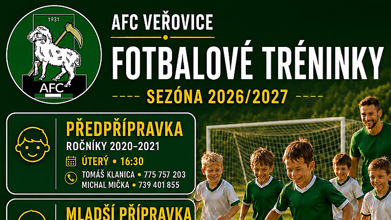 Fotbalové tréninky AFC Veřovice, sezóna 2026/2027