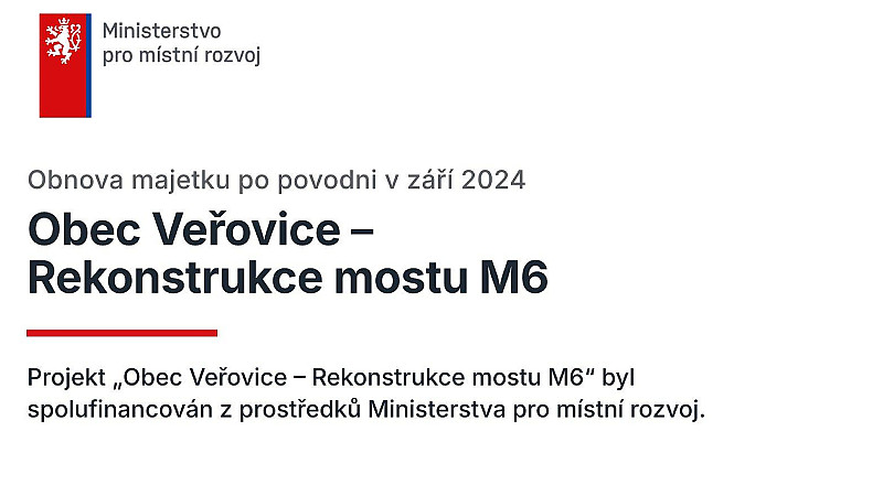 Obec Veřovice - Rekonstrukce mostu  M6